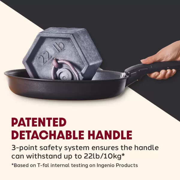 T-fal Ingenio Nonstick Cookware Set 14 Piece, Induction, Oven Broiler Safe 500F, Cookware, Pots and Pans, RV, Camping, Oven, Broil, Dishwasher Safe, Detachable Handle, Cherry Red