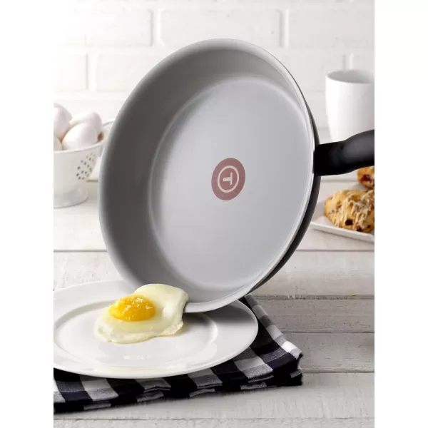 T-fal Initiatives Ceramic Nonstick Cookware Set 14 Piece Oven Safe 350F Pots and Pans Gold