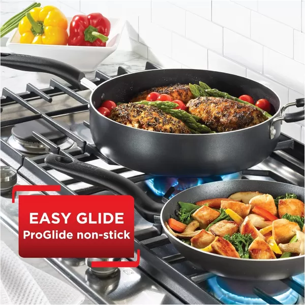 T-fal Platinum Nonstick Jumbo Cooker 5 Quart Induction Oven Broiler Safe 500F Cookware, Pots and Pans, Dishwasher Safe Slate