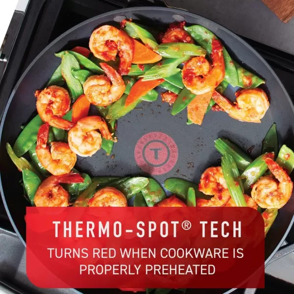 T-fal ProGrade Nonstick Jumbo Cooker 5 Quart Induction Oven Broiler Safe 500F Cookware, Pots and Pans, Dishwasher Safe Black