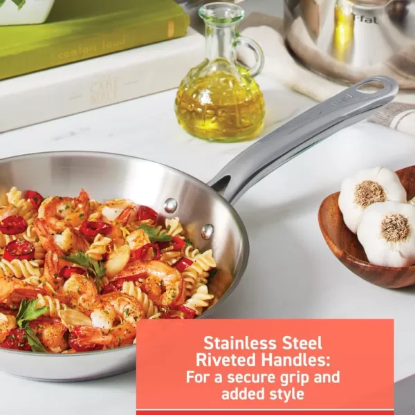 T-fal Signature Nonstick Cookware Set 12 Piece Oven Safe 350F Pots and Pans, Dishwasher Safe Black