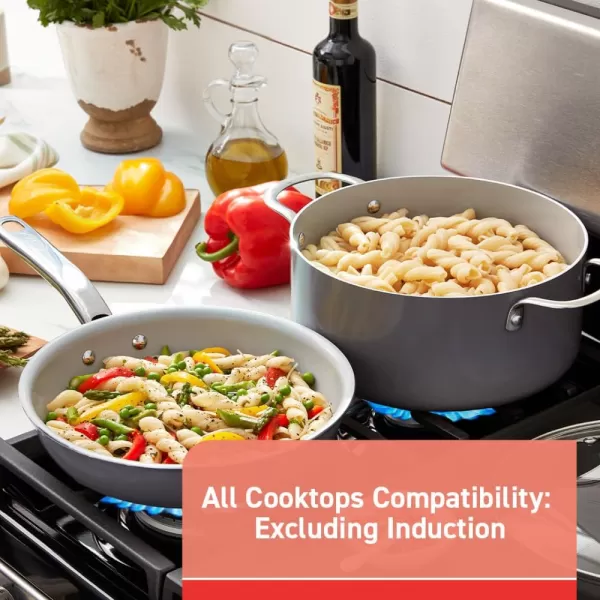 T-fal Signature Nonstick Cookware Set 12 Piece Oven Safe 350F Pots and Pans, Dishwasher Safe Black