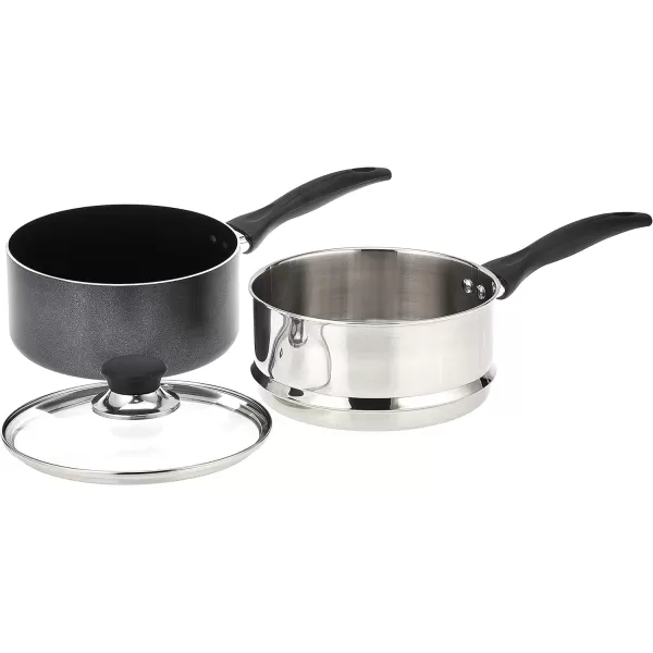 T-fal Specialty Nonstick Handy Pot with Glass Lid 3 Quart Oven Safe 350F Cookware, Pots and Pans, Dishwasher Safe Black