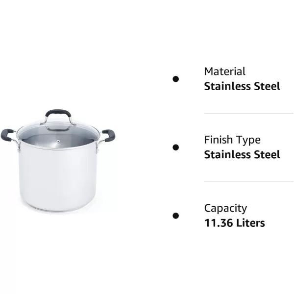 T-fal Specialty Nonstick Stockpot 12 Quart Oven Safe 350F Cookware, Pots and Pans, Dishwasher Safe Black