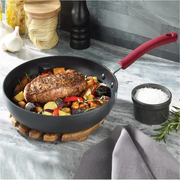 T-fal Ultimate Hard Anodized Nonstick Cookware Set 12 Piece Oven Broiler Safe 600F Pots and Pans, Dishwasher Safe Black