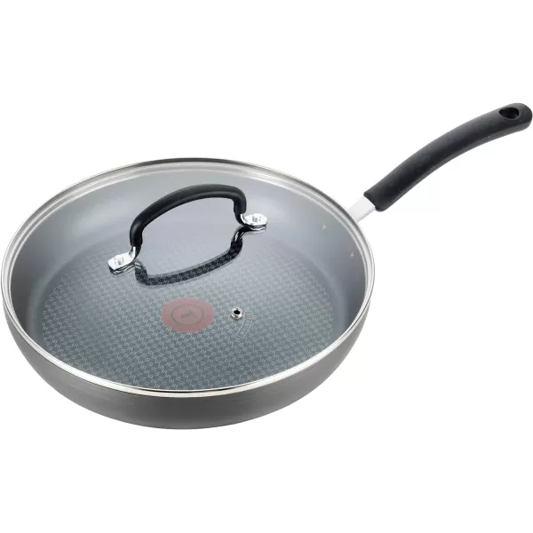 T-fal Ultimate Hard Anodized Nonstick Fry Pan 12 Inch Oven Safe 400F, Lid Safe 350F Cookware, Pots and Pans, Dishwasher Safe Black