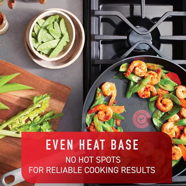 T-fal Ultimate Hard Anodized Nonstick Fry Pan 12 Inch Oven Safe 400F, Lid Safe 350F Cookware, Pots and Pans, Dishwasher Safe Black