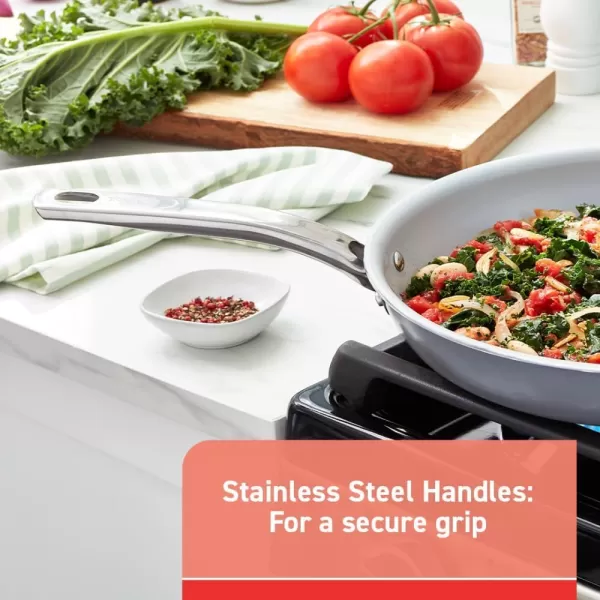 T-fal Ultimate Hard Anodized Nonstick Fry Pan Set 2 Piece, 8, 10 Inch Oven Safe 400F Cookware, Pots and Pans, Dishwasher Safe Black