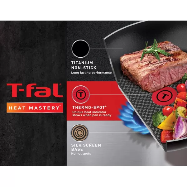 T-fal Ultimate Hard Anodized Nonstick Fry Pan Set 2 Piece, 8, 10 Inch Oven Safe 400F Cookware, Pots and Pans, Dishwasher Safe Black