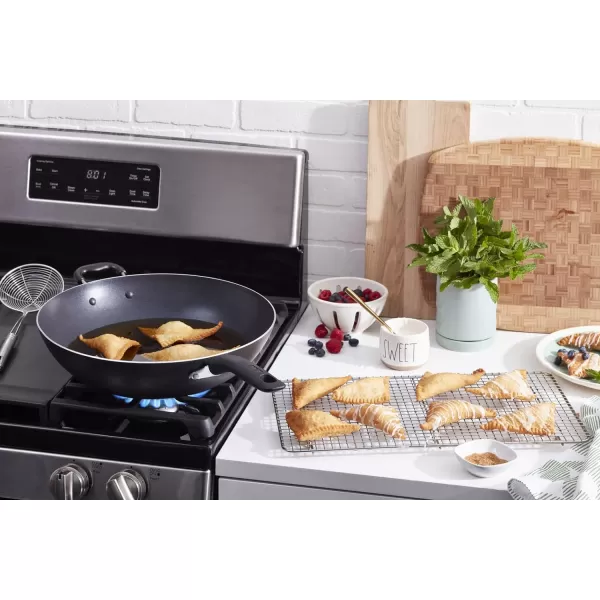 T-fal Ultimate Hard Anodized Nonstick Wok 14 Inch Oven Safe 350F Cookware, Pots and Pans, Dishwasher Safe Black