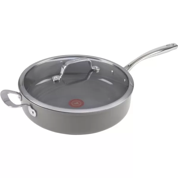 T-fal Ceramic Excellence Reserve Ceramic Nonstick Cookware Set 10 Piece Induction Oven Broiler Safe 500F Pots and Pans Grey