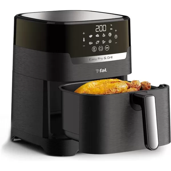 T-fal Easy Fry XXL Air Fryer &amp; Grill Combo with One-Touch Screen, 8 Preset Programs, 5.9 quarts, Black &amp; Stainless Steel