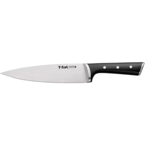 T-fal Ice Force Stainless Steel Bread Knife, 8 Inch, Long Lasting Sharpness, High Cutting Precision, German Stainless Steel, Kitchen Knife, Cook Tool, Kitchen Tool, Black