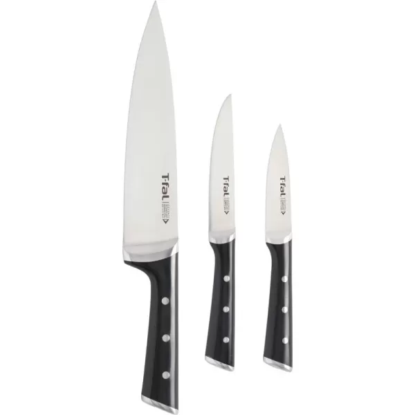 T-fal Ice Force Stainless Steel Bread Knife, 8 Inch, Long Lasting Sharpness, High Cutting Precision, German Stainless Steel, Kitchen Knife, Cook Tool, Kitchen Tool, Black