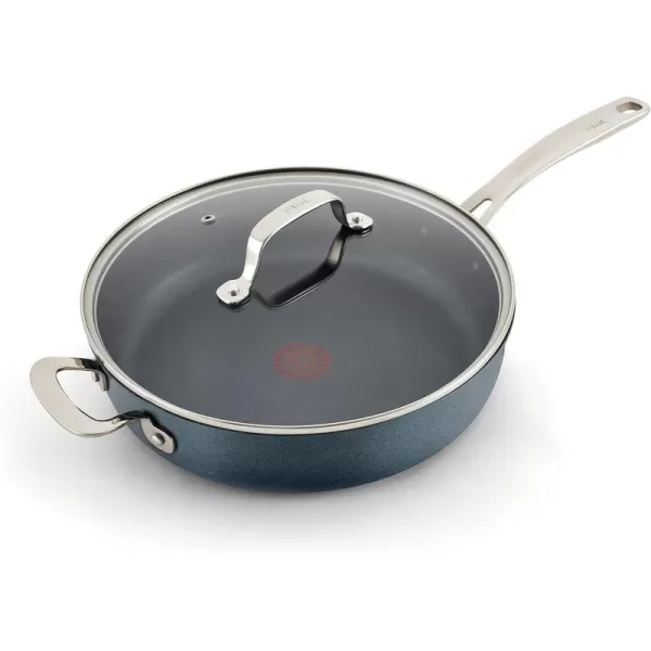 T-fal Platinum Nonstick Jumbo Cooker 5 Quart Induction Oven Broiler Safe 500F Cookware, Pots and Pans, Dishwasher Safe Slate