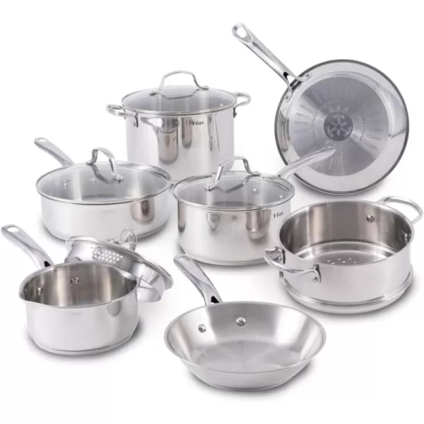T-fal Signature Nonstick Cookware Set 12 Piece Oven Safe 350F Pots and Pans, Dishwasher Safe Black