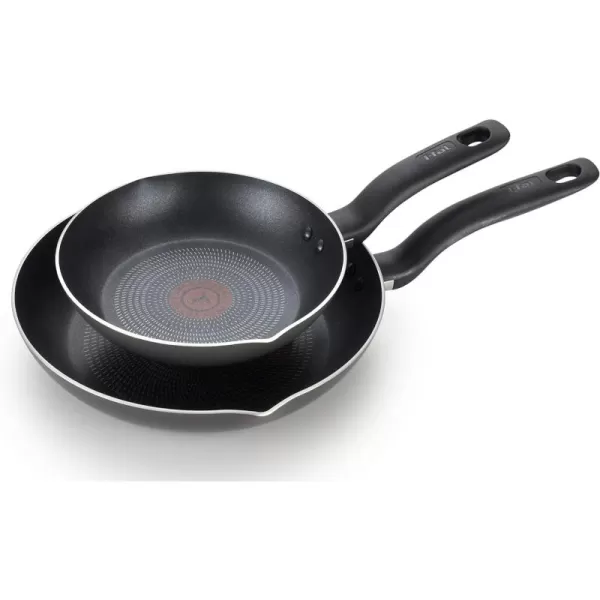 T-fal Ultimate Hard Anodized Nonstick Fry Pan Set 2 Piece, 8, 10 Inch Oven Safe 400F Cookware, Pots and Pans, Dishwasher Safe Black