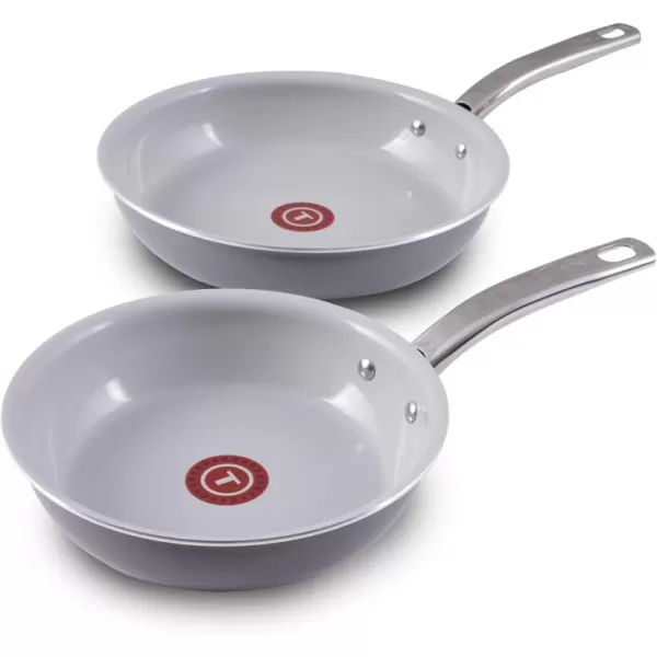 T-fal Ultimate Hard Anodized Nonstick Fry Pan Set 2 Piece, 8, 10 Inch Oven Safe 400F Cookware, Pots and Pans, Dishwasher Safe Black