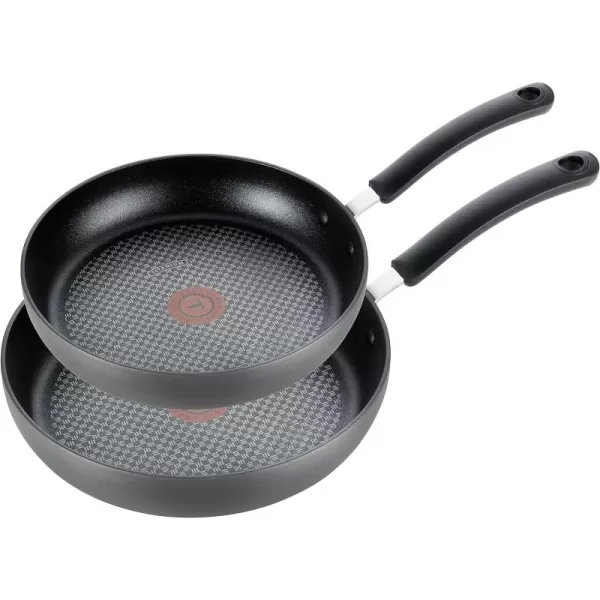 T-fal Ultimate Hard Anodized Nonstick Fry Pan Set 2 Piece, 8, 10 Inch Oven Safe 400F Cookware, Pots and Pans, Dishwasher Safe Black