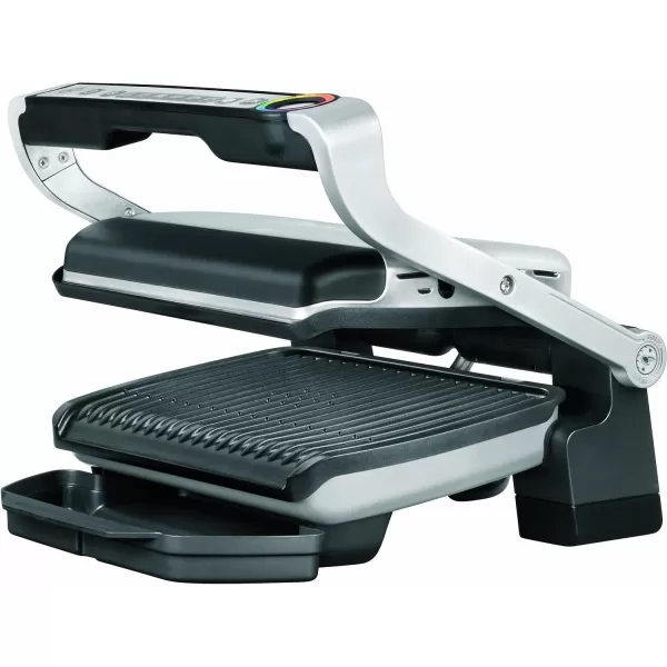 T-Fal OptiGrill Stainless Steel XL Electric Grill 6 Servings 9 Intelligent Automatic Cooking Modes 1800 Watts Nonstick Removable Plates, Dishwasher Safe, Indoor, Frozen Food