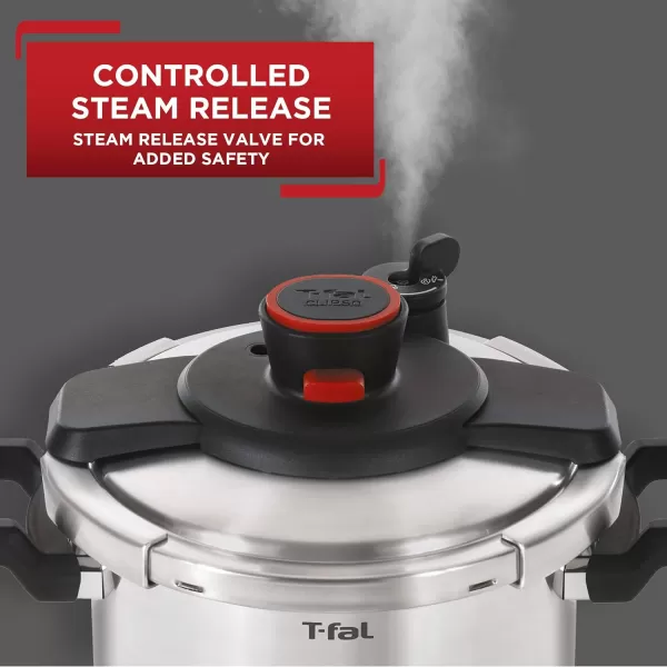 T-fal Pressure Cooker Aluminum Pressure Canner, 22 Quart, 3 PSI Settings, Cookware, Pots and Pans, Large Capacity, Cooling Racks, Recipe Booket, Canning Vegetables, Meats, Poultry, Seafood, Silver