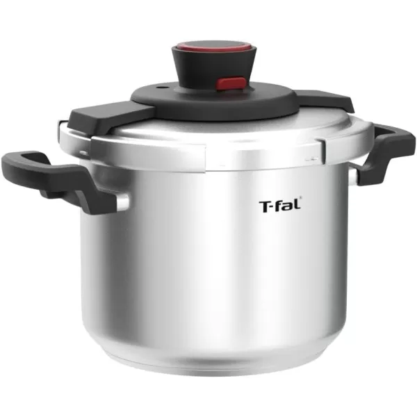 T-fal Pressure Cooker Aluminum Pressure Canner, 22 Quart, 3 PSI Settings, Cookware, Pots and Pans, Large Capacity, Cooling Racks, Recipe Booket, Canning Vegetables, Meats, Poultry, Seafood, Silver