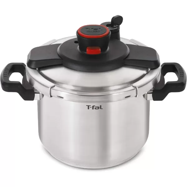 T-fal Pressure Cooker Aluminum Pressure Canner, 22 Quart, 3 PSI Settings, Cookware, Pots and Pans, Large Capacity, Cooling Racks, Recipe Booket, Canning Vegetables, Meats, Poultry, Seafood, Silver