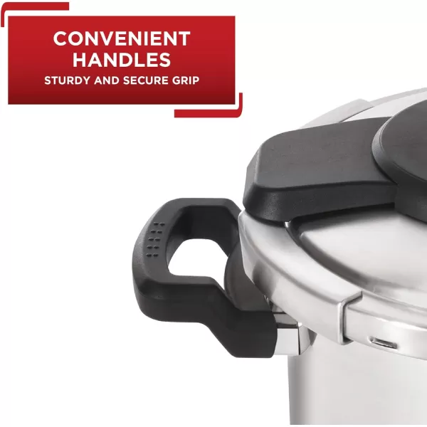 T-fal Pressure Cooker Aluminum Pressure Canner, 22 Quart, 3 PSI Settings, Cookware, Pots and Pans, Large Capacity, Cooling Racks, Recipe Booket, Canning Vegetables, Meats, Poultry, Seafood, Silver