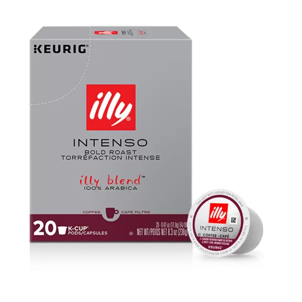 Illy Coffee K Cups - Coffee Pods For Keurig Coffee Maker – Intenso Dark Roast – Notes of Cocoa &amp; Dried Fruit - Bold, Flavorful &amp; Full-Bodied Flavor of Pods Coffee - No Preservatives – 10 Count
