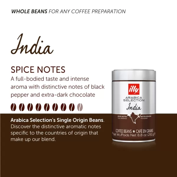 illy Arabica Selections Nicaragua Whole Bean Coffee, 100% Arabica Bean Single Origin Coffee, No Preservatives, 8.8oz 
