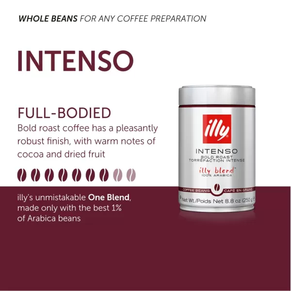 illy Arabica Selections Nicaragua Whole Bean Coffee, 100% Arabica Bean Single Origin Coffee, No Preservatives, 8.8oz 