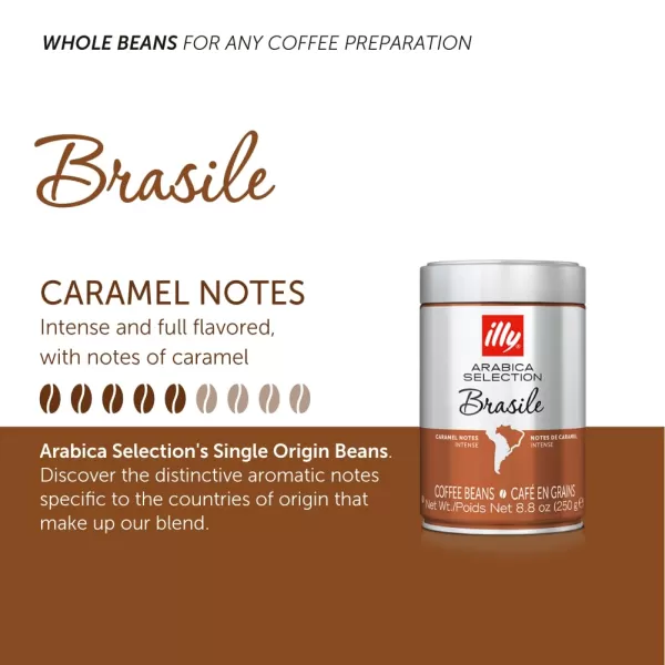 illy Arabica Selections Nicaragua Whole Bean Coffee, 100% Arabica Bean Single Origin Coffee, No Preservatives, 8.8oz 