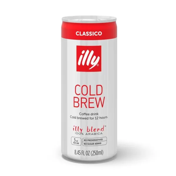 illy Ready To Drink Coffee - Cold Brew Cans - 100% Arabica Coffee - Smooth &amp; Refreshing Taste - Convenient, Easy to Carry Coffee Drink – 8.5 oz., 12 Pack