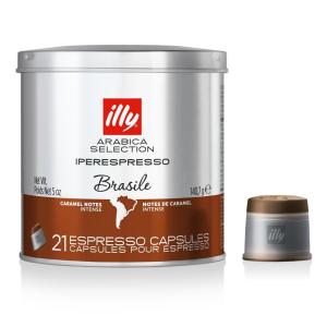 imageilly Coffee iperEspresso Capsules  SingleServe Coffee Capsules ampamp Pods  Single Origin Coffee Pods  Classico Medium Roast with Notes of Caramel  For iperEspresso Capsule Machines  21 CountBrasile Single Origin Bold Roast