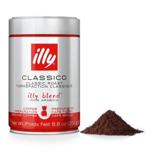 imageilly Ground Coffee Moka  100 Arabica Flavored Coffee Ground  Rich Aromatic Coffee Grounds Profile  Intenso Dark Roast  Warm Notes of Cocoa ampamp Dried Fruit  No Preservatives  88 OunceClassico Medium Roast Ground Drip