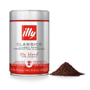 imageilly Ground Coffee Moka  100 Arabica Flavored Coffee Ground  Rich Aromatic Coffee Grounds Profile  Intenso Dark Roast  Warm Notes of Cocoa ampamp Dried Fruit  No Preservatives  88 OunceClassico Medium Roast Ground Moka