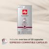 imageIlly Espresso Compatible Capsules  SingleServe Coffee Capsules ampamp Pods  Intenso Dark Roast  Notes Of Cocoa ampamp Dried Fruit Coffee Pods  For Nespresso Coffee Machines  10 CountLungo Bold Roast