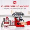 imageIlly X71 Espresso SingleServe Machine Barista Quality Espresso Machine with Milk Frother Steam Wand for IperEspresso Capsules 15bar BlackRed