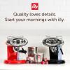 imageIlly X71 Espresso SingleServe Machine Barista Quality Espresso Machine with Milk Frother Steam Wand for IperEspresso Capsules 15bar BlackRed