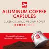 imageilly Aluminum Espresso Capsules  Compatible with Nespresso Machines  Classico Medium Roast Coffee MildampampBalancedNotes of CaramelOrange BlossomampampJasmine Single Serve Capsules  10 Count Pack of 5Lungo Medium Roast