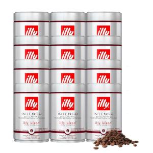 imageIlly Whole Bean Coffee Intenso Bold Roast  Bold ampamp Flavorful  100 Arabica  Whole Beans  Pressurized Packaging Sealed for Freshness  88oz can Pack of 12Intenso Bold Roast