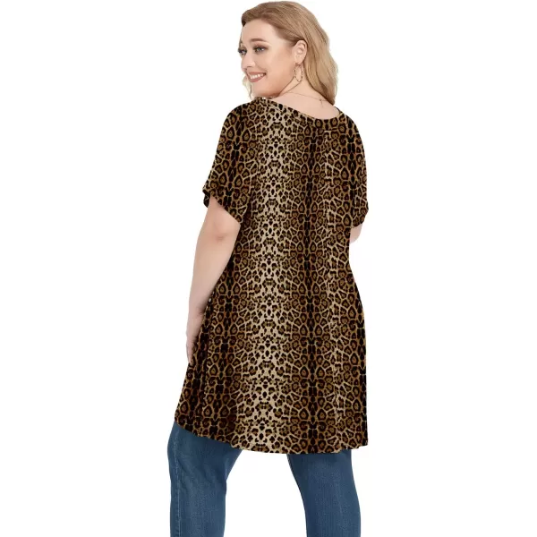 POSESHE Plus Size Tunic Tops Women L-5X Long Sleeve Button Basic Loose Tee Shirts Casual Flowy Swing V Neck Blouse T-Shirt