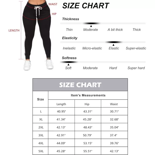 POSESHE Women L-5X Plus Size High Waisted Sweatpants Drawstring Jogger Pants Tapered Athletic Workout Yoga Lounge Pants
