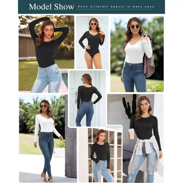 POSESHE Women's Plus Size Bodysuit V neck Short Sleeves Casual Basic Bodysuit Tops Jumpsuit T-shirts