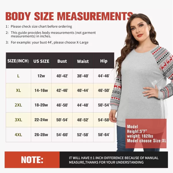 POSESHE Women's Plus Size Tunic Tops Long Sleeves Sweatshirts Color Block Blouses Loose Fit T Shirts