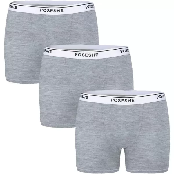 POSESHE Women's Boxer Briefs 6" Inseam, Ultra-soft MicroModal Boyshorts Underwear S-5XL
