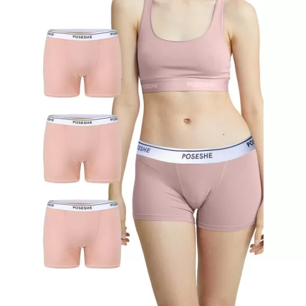 POSESHE Women's Boxer Briefs 6" Inseam, Ultra-soft MicroModal Boyshorts Underwear S-5XL