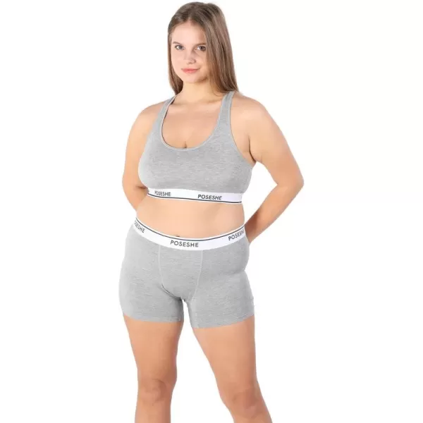 POSESHE Women's High Waisted Boxer Briefs with Crotch Lining, 3" Inseam and Ultra-soft MicroModal, S-3XL