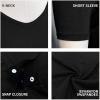 imagePOSESHE Womens Plus Size Bodysuit V neck Short Sleeves Casual Basic Bodysuit Tops Jumpsuit Tshirts07 Black