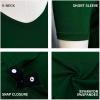 imagePOSESHE Womens Plus Size Bodysuit V neck Short Sleeves Casual Basic Bodysuit Tops Jumpsuit TshirtsDark Green